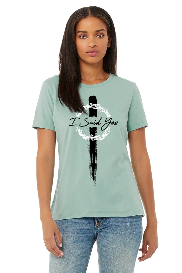 Women's Relaxed Jersey T-Shirt- I SAID YES