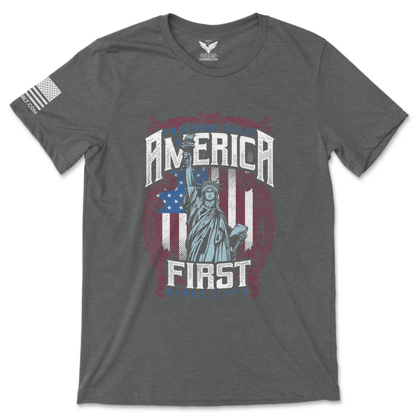 Lady Liberty America First- T-Shirt