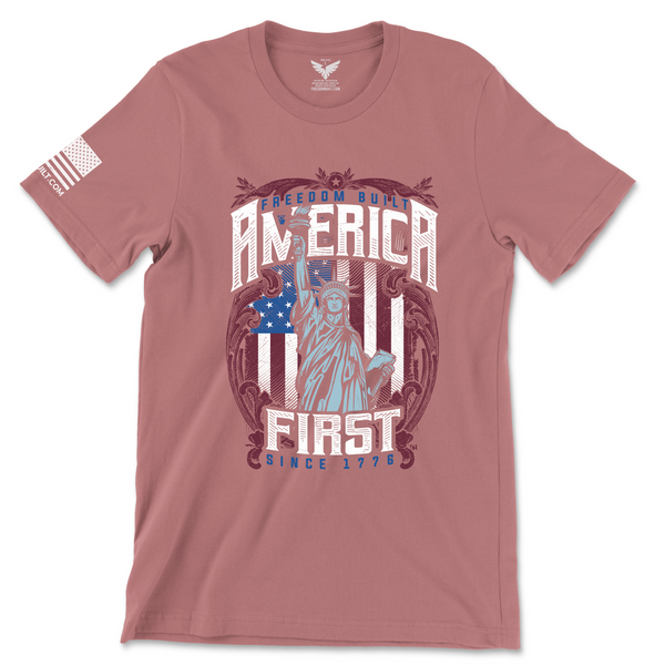 Lady Liberty America First- T-Shirt