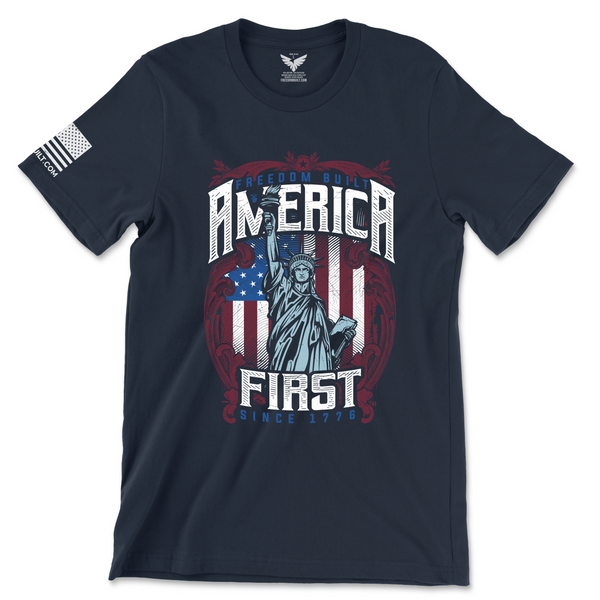 Lady Liberty America First- T-Shirt