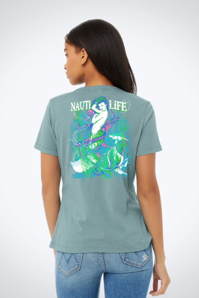 Women's Relaxed Jersey Tee- Mermaids Siren