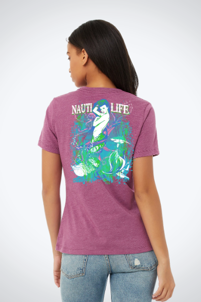 Women's Relaxed Jersey Tee- Mermaids Siren