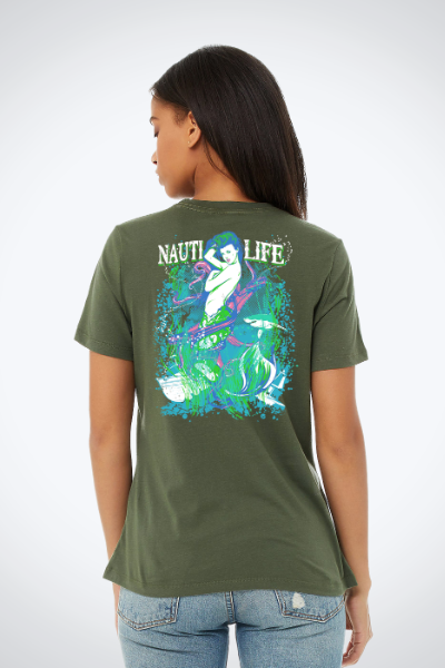 Women's Relaxed Jersey Tee- Mermaids Siren