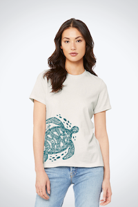 Women's Relaxed Jersey Tee- Turtle Free