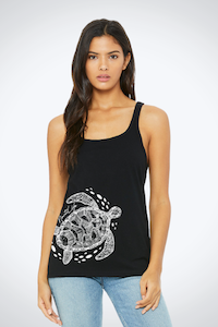 Women's Relaxed Jersey Tank- Turtle Free