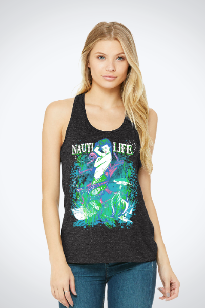 Women's Razor Back Tank- Mermaids Siren