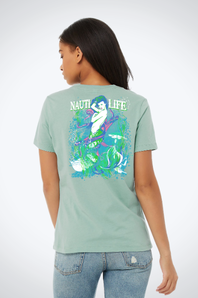 Women's Relaxed Jersey Tee- Mermaids Siren