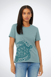 Women's Relaxed Jersey Tee- Turtle Free