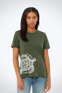 Women's Relaxed Jersey Tee- Turtle Free