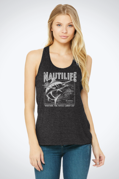 Women's Jersey Razor Back Tank- Marlin