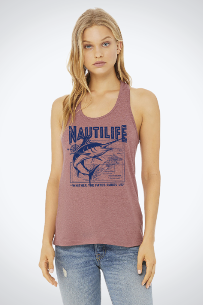 Women's Jersey Razor Back Tank- Marlin