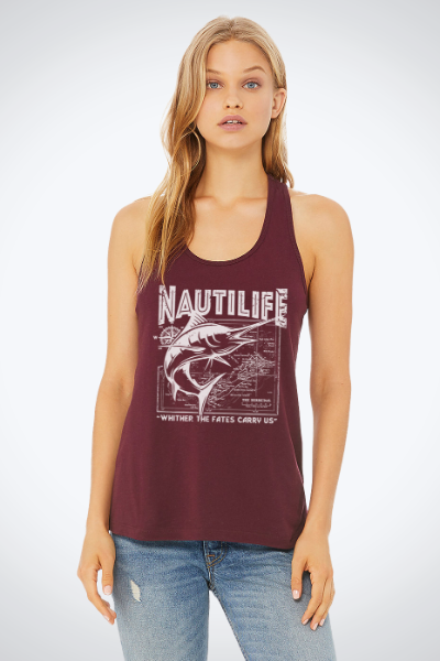 Women's Jersey Razor Back Tank- Marlin