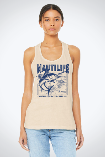 Women's Jersey Razor Back Tank- Marlin