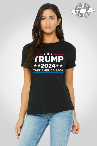 Women's Relaxed Jersey Tee- TRUMP Take America Back