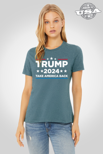 Women's Relaxed Jersey Tee- TRUMP Take America Back