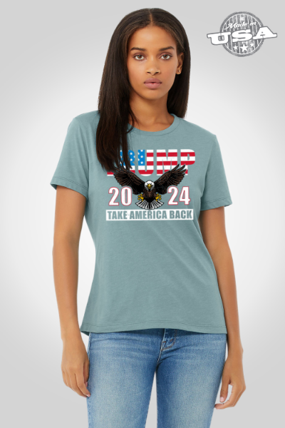 Women's Relaxed Jersey Tee- Trump American Eagle
